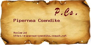 Pipernea Csendike névjegykártya